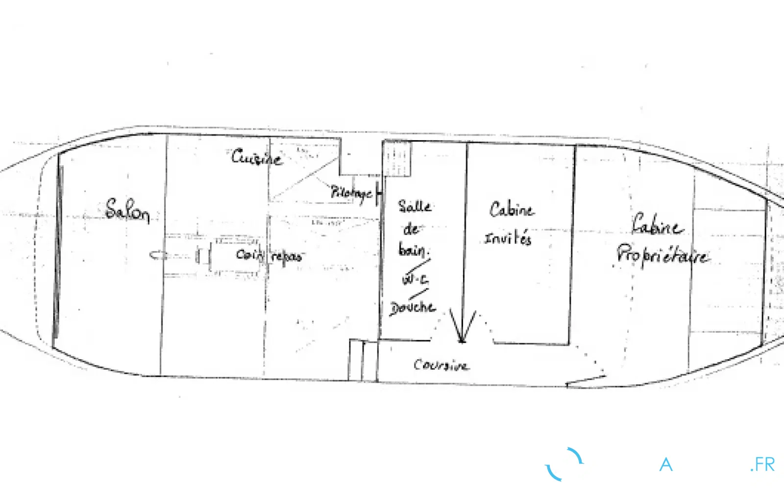 slider 22 Bateau Logement Silure 15m 2 Cabines