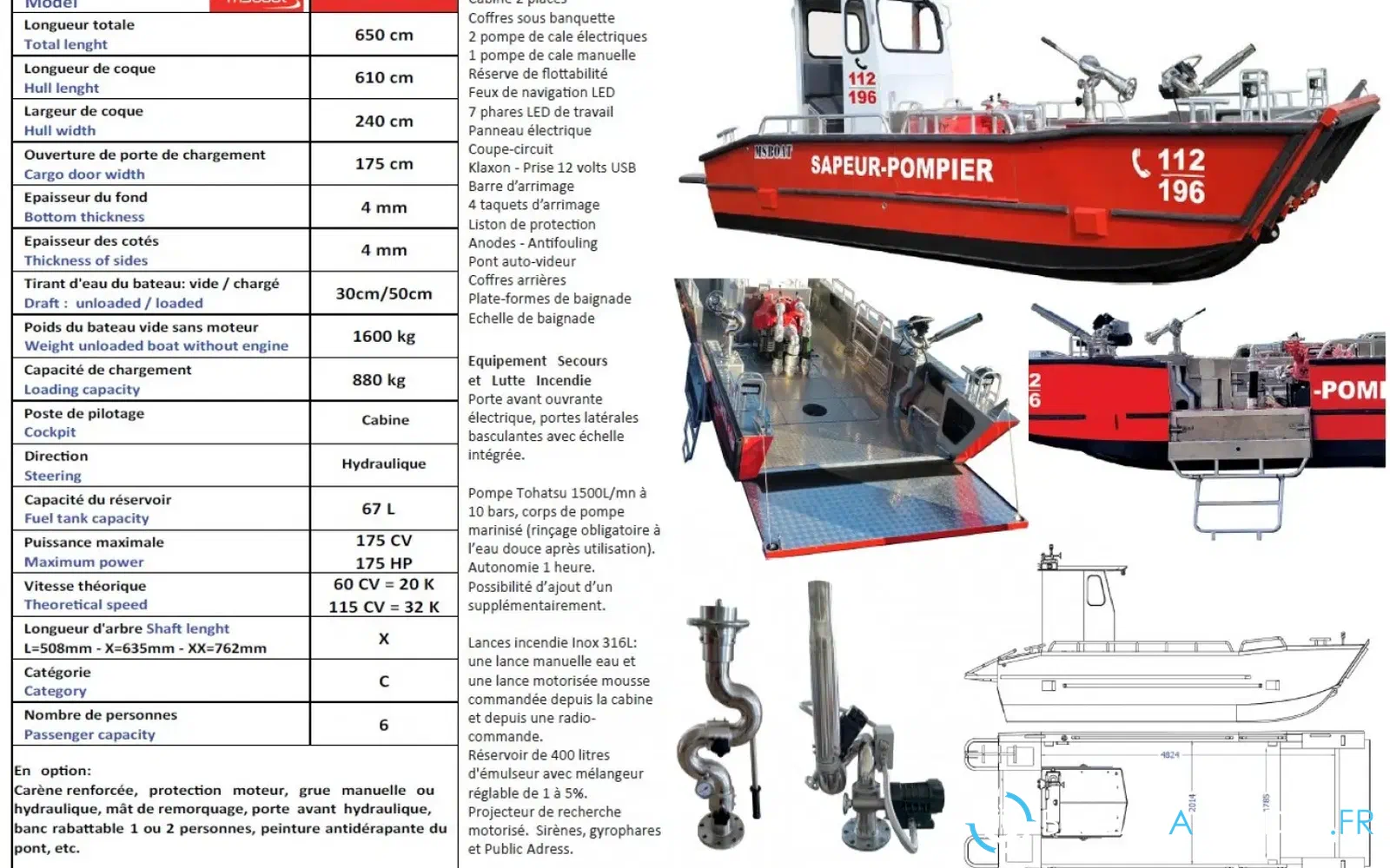 slider 1 Ms Boat S 610 WT Pompier - Intervention - Secours