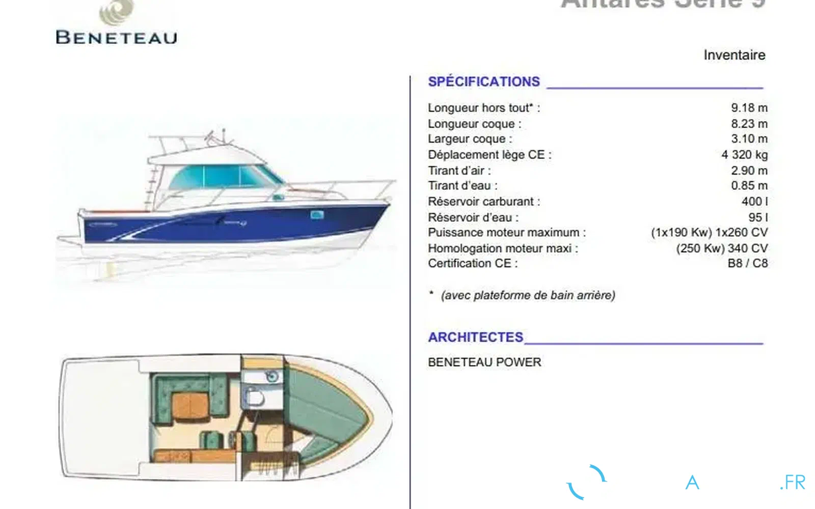 slider 20 Beneteau Antares Serie 9