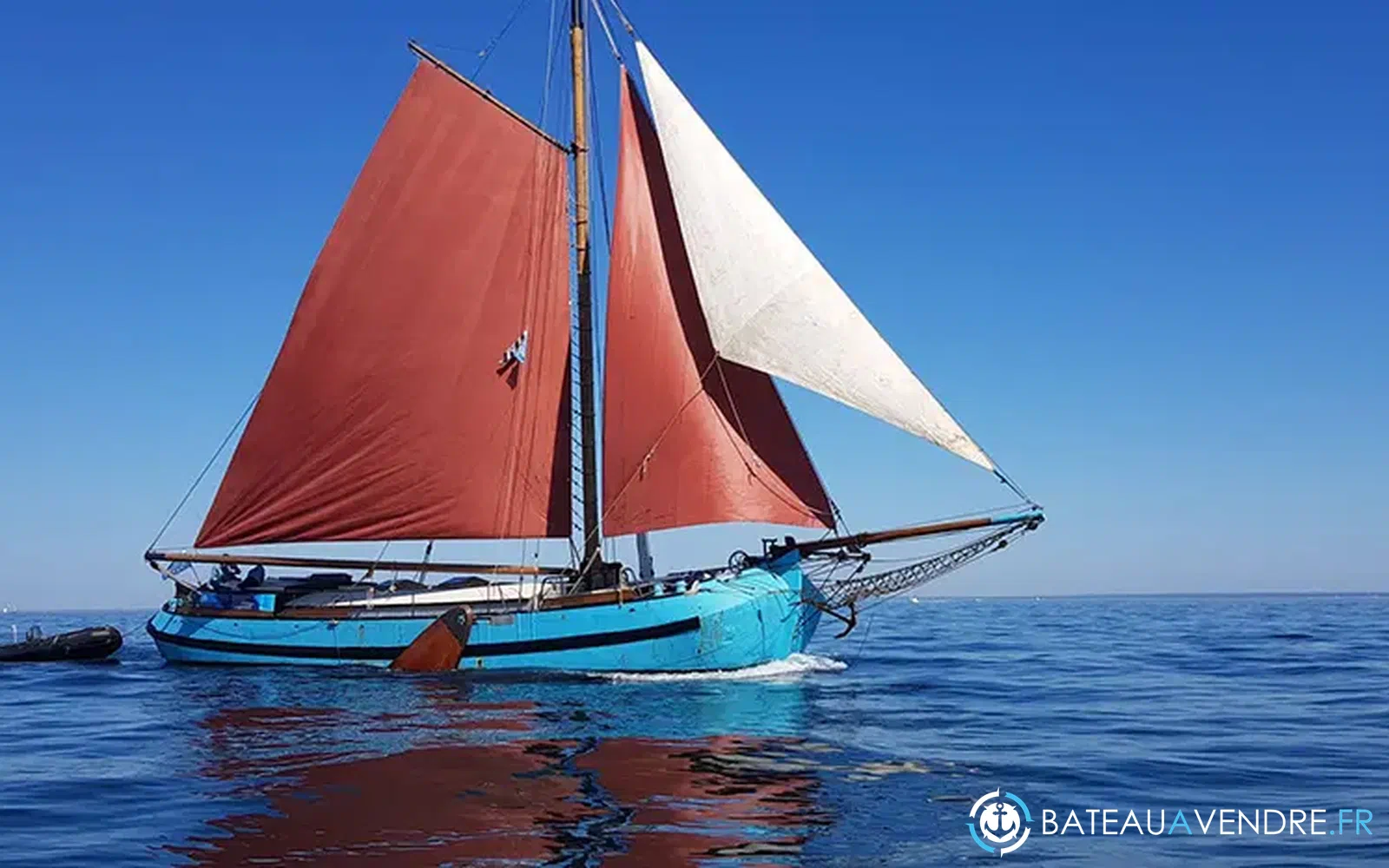 slider 0 Bateau Logement Tjalk authentique rare avec ses agrées mât voile dérives