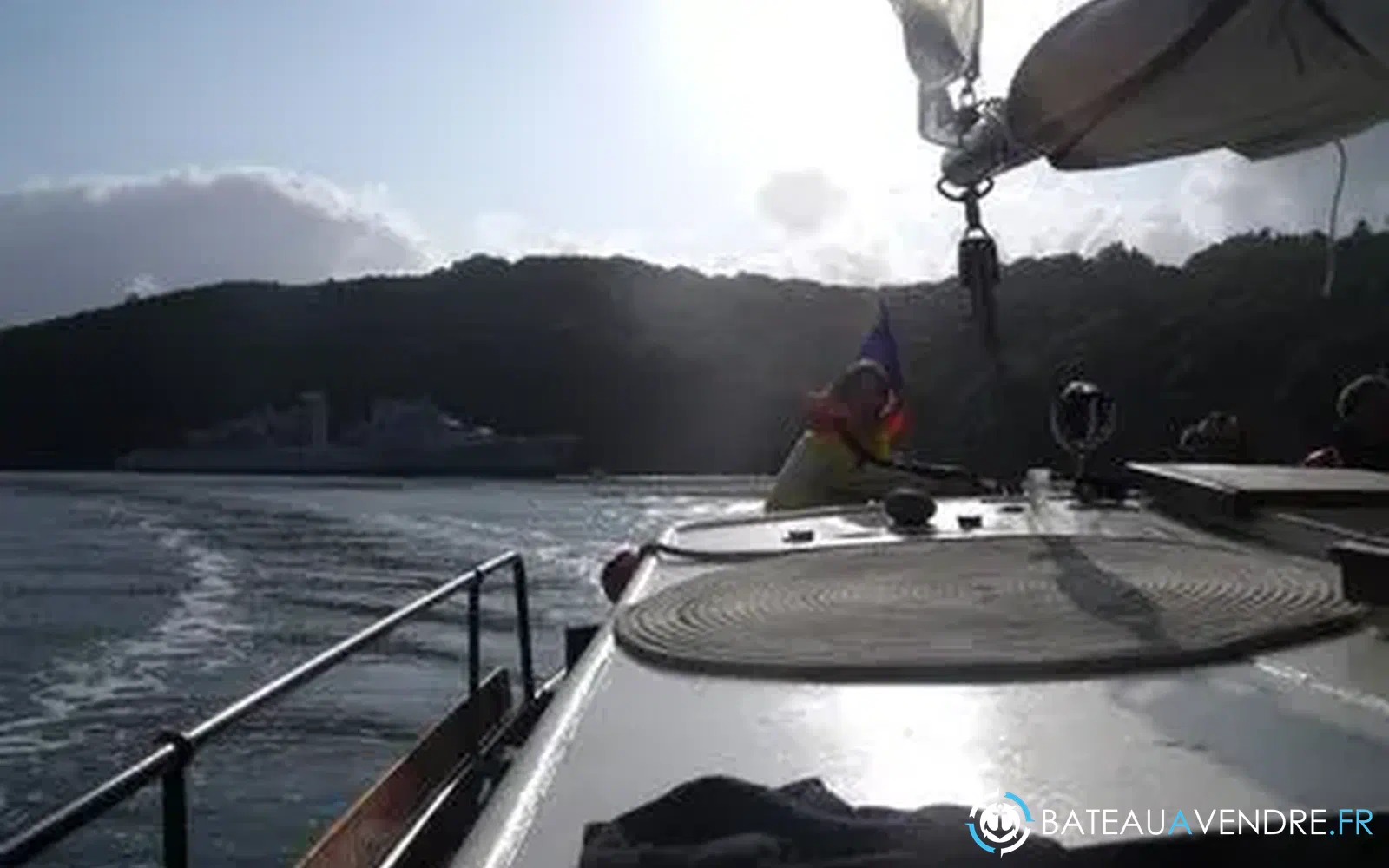 slider 25 Bateau Logement Tjalk authentique rare avec ses agrées mât voile dérives