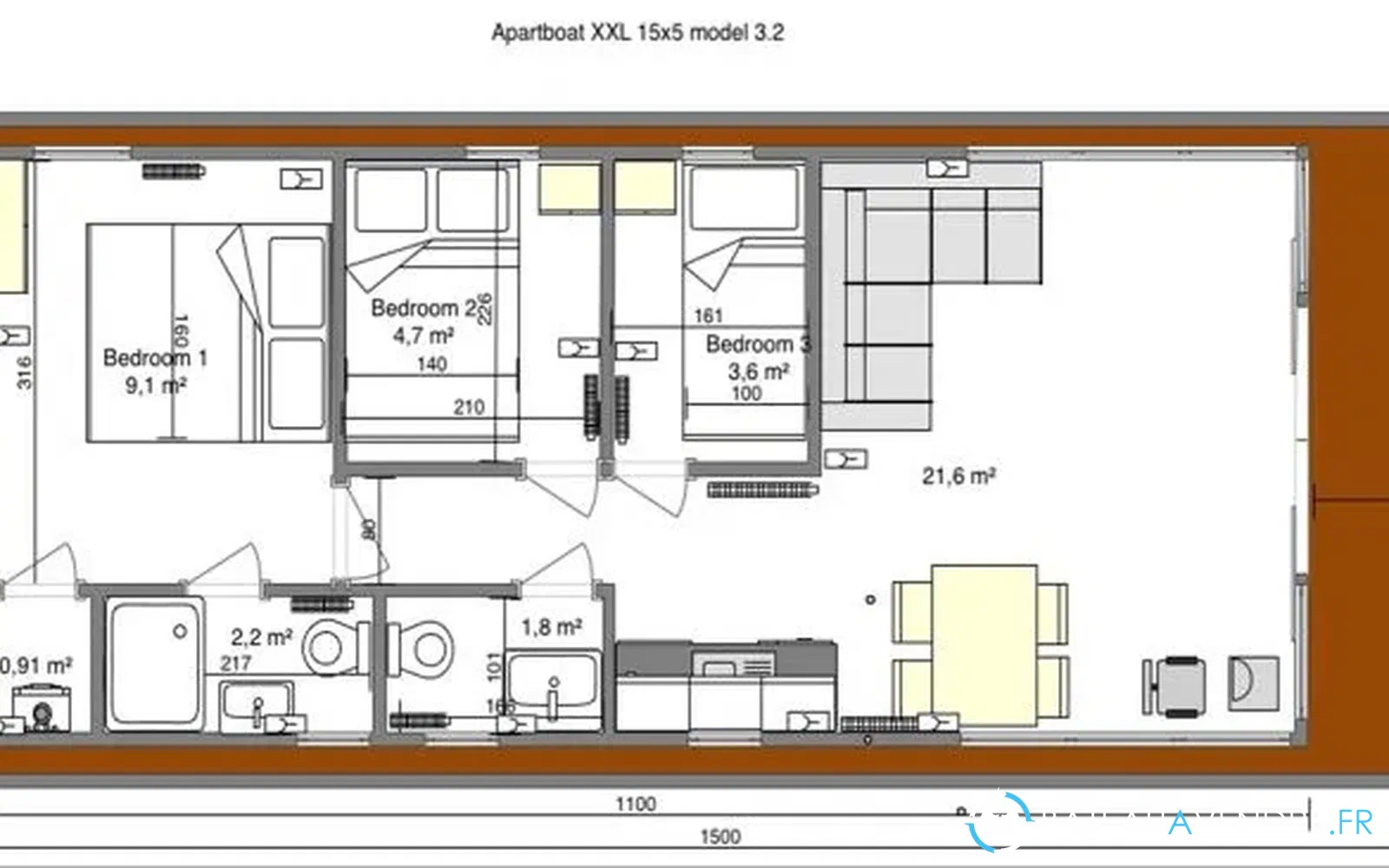 slider 21 La Mare Apartboat XXL