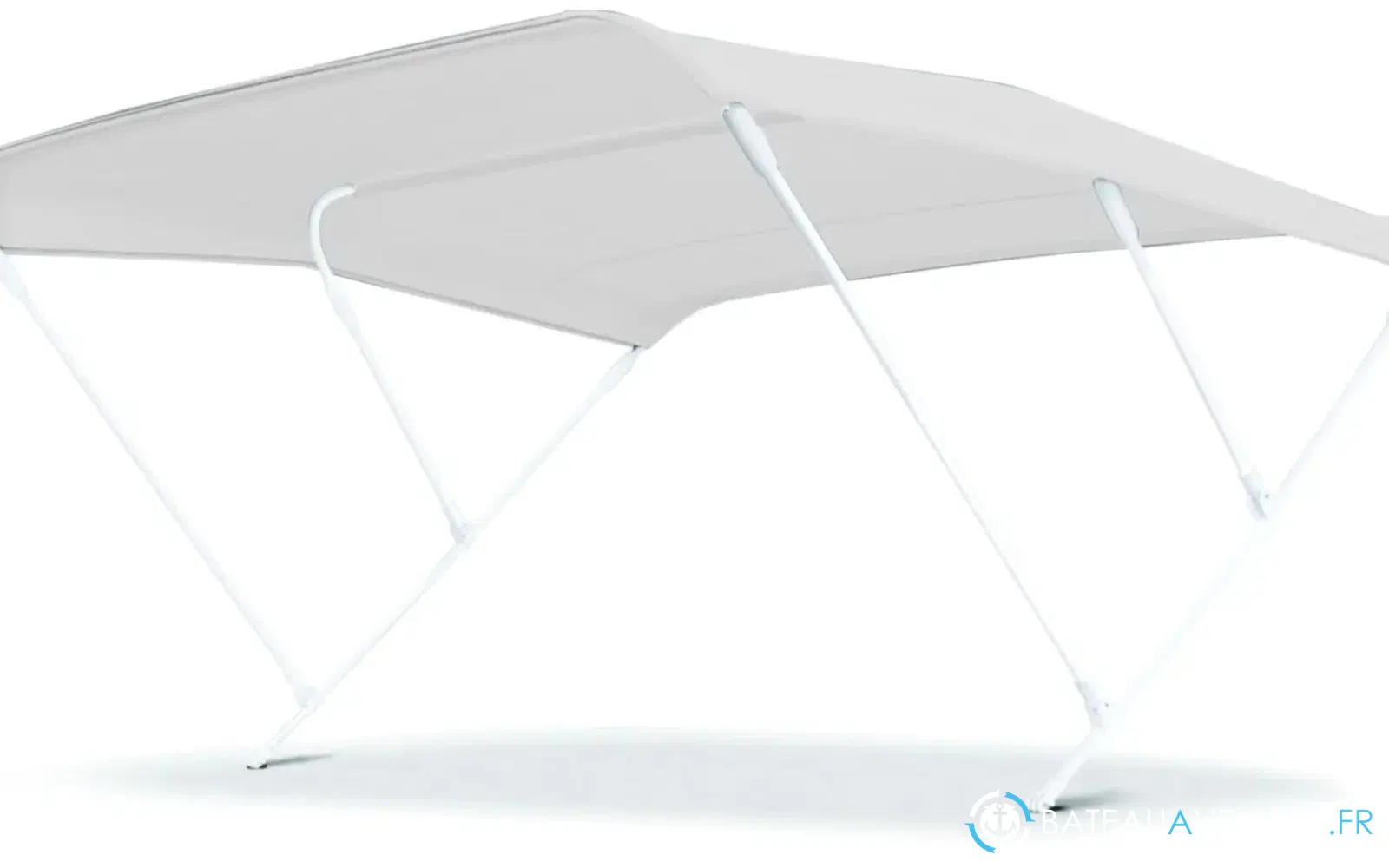 slider 0 Bimini 3 arceaux alu laqué blanc 170x175x140cm - blanc