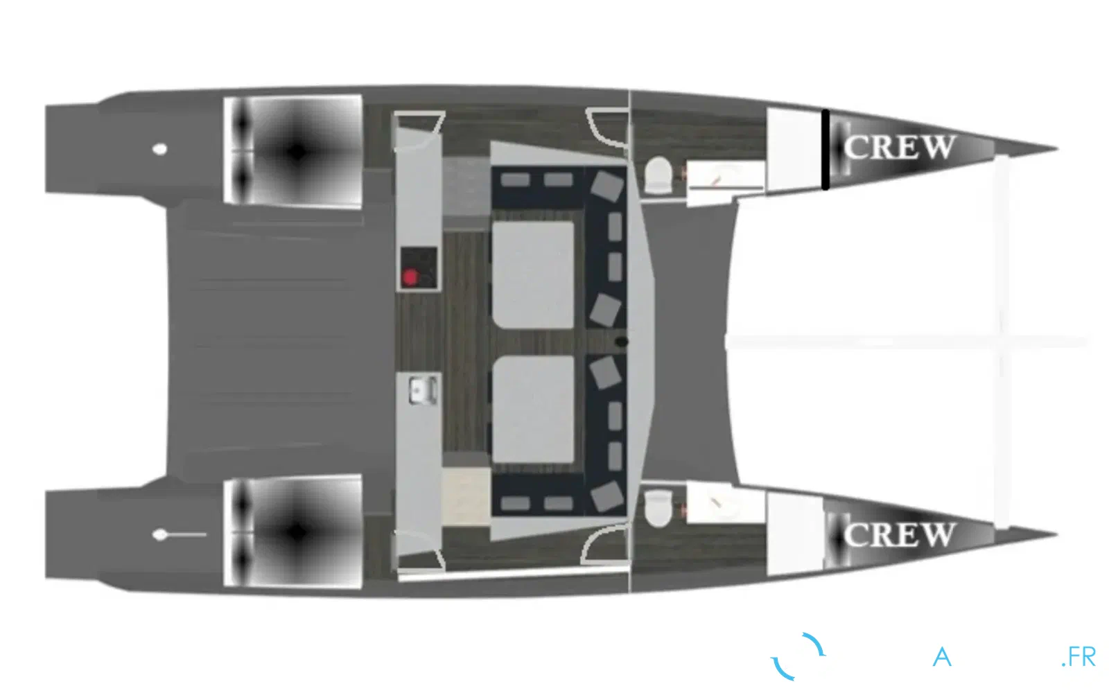 slider 5 Catamaran Luna 47 power