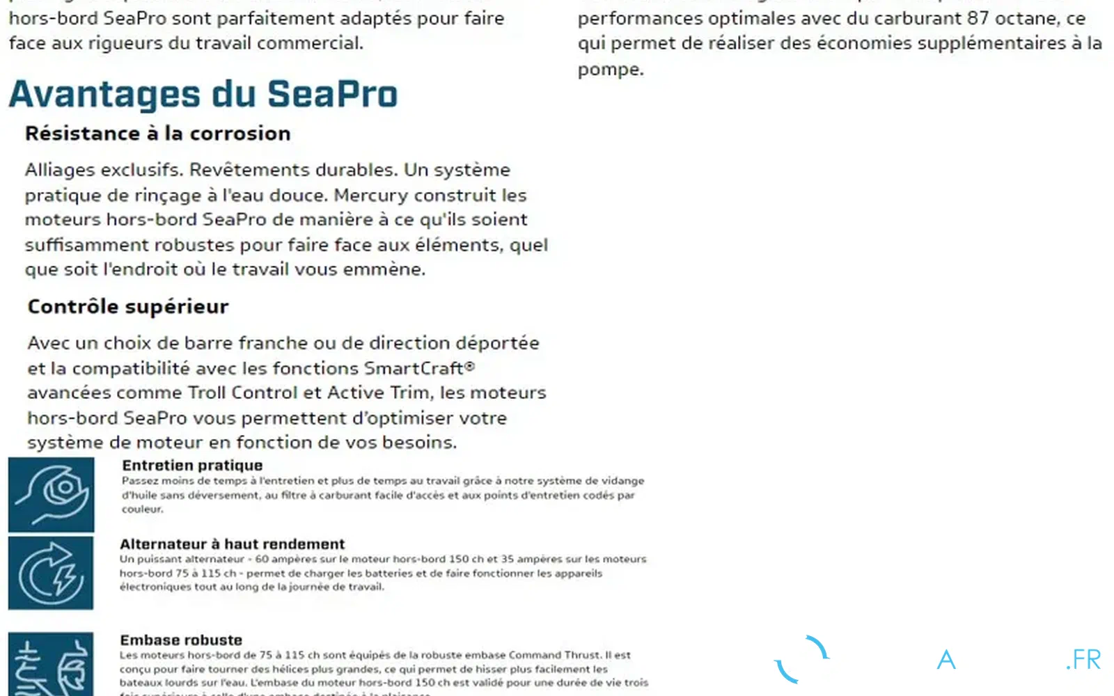 slider 2 Mercury 115 CV SEAPRO (quasi neuf, moins de 100 h)