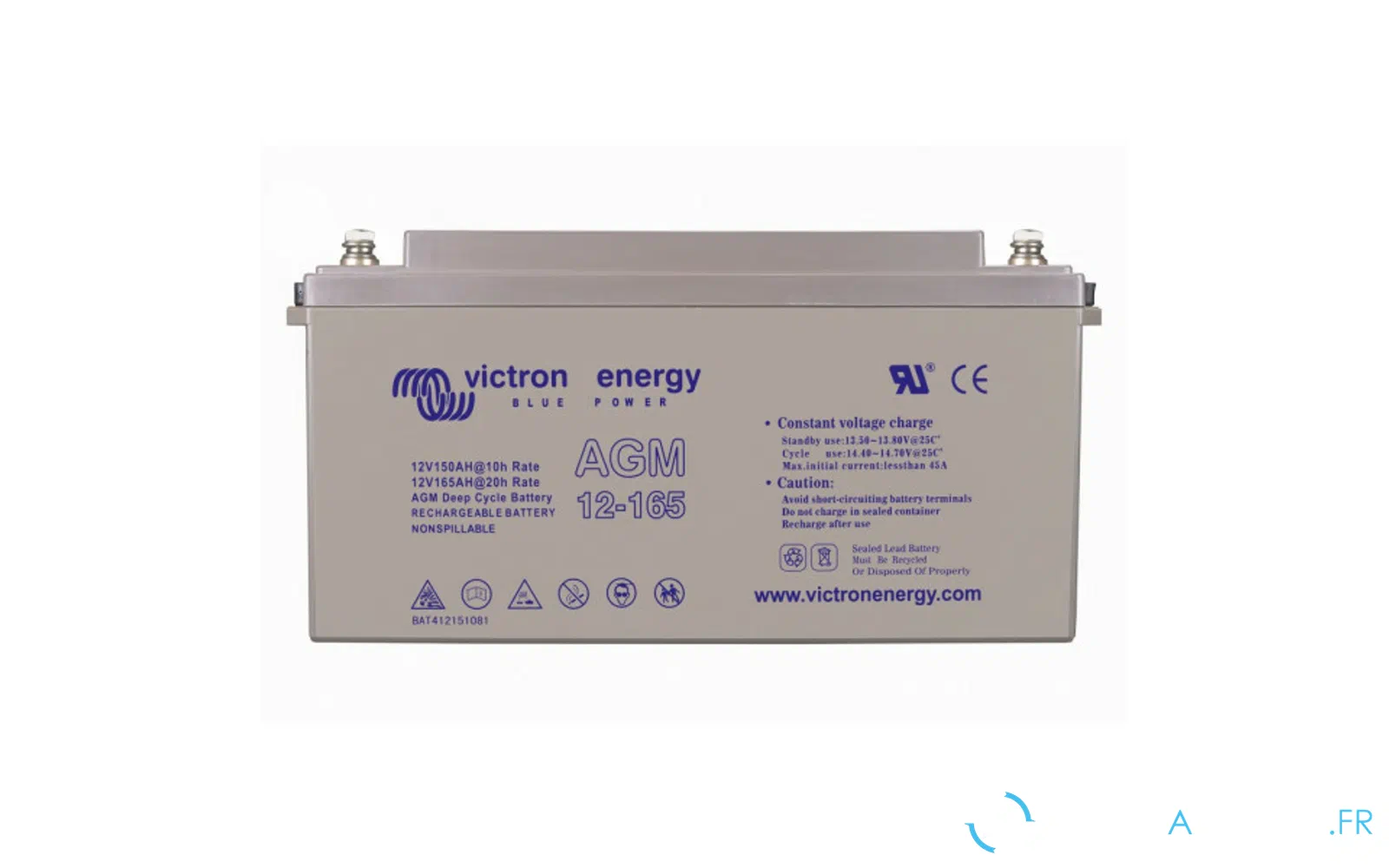 slider 0 Batterie AGM Deep Cycle à filetage 12V/165Ah (M8)