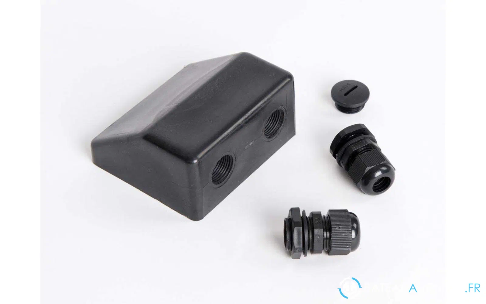 slider 0 Passe-toit double noir pour panneau solaire