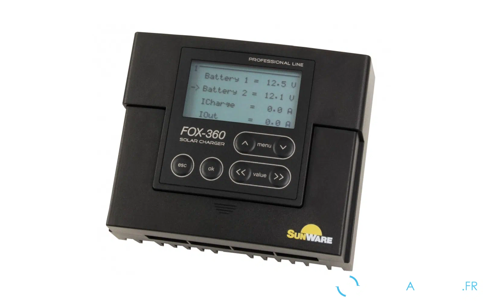 slider 0 FOX-360 pour 2 batteries avec LCD