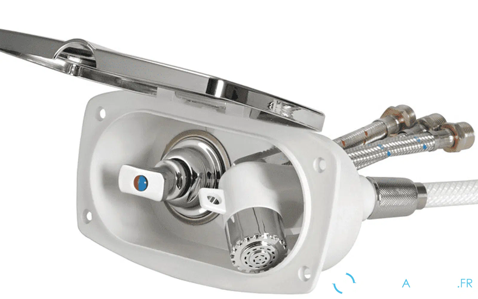 slider 0 Douche extérieure ovale chromée