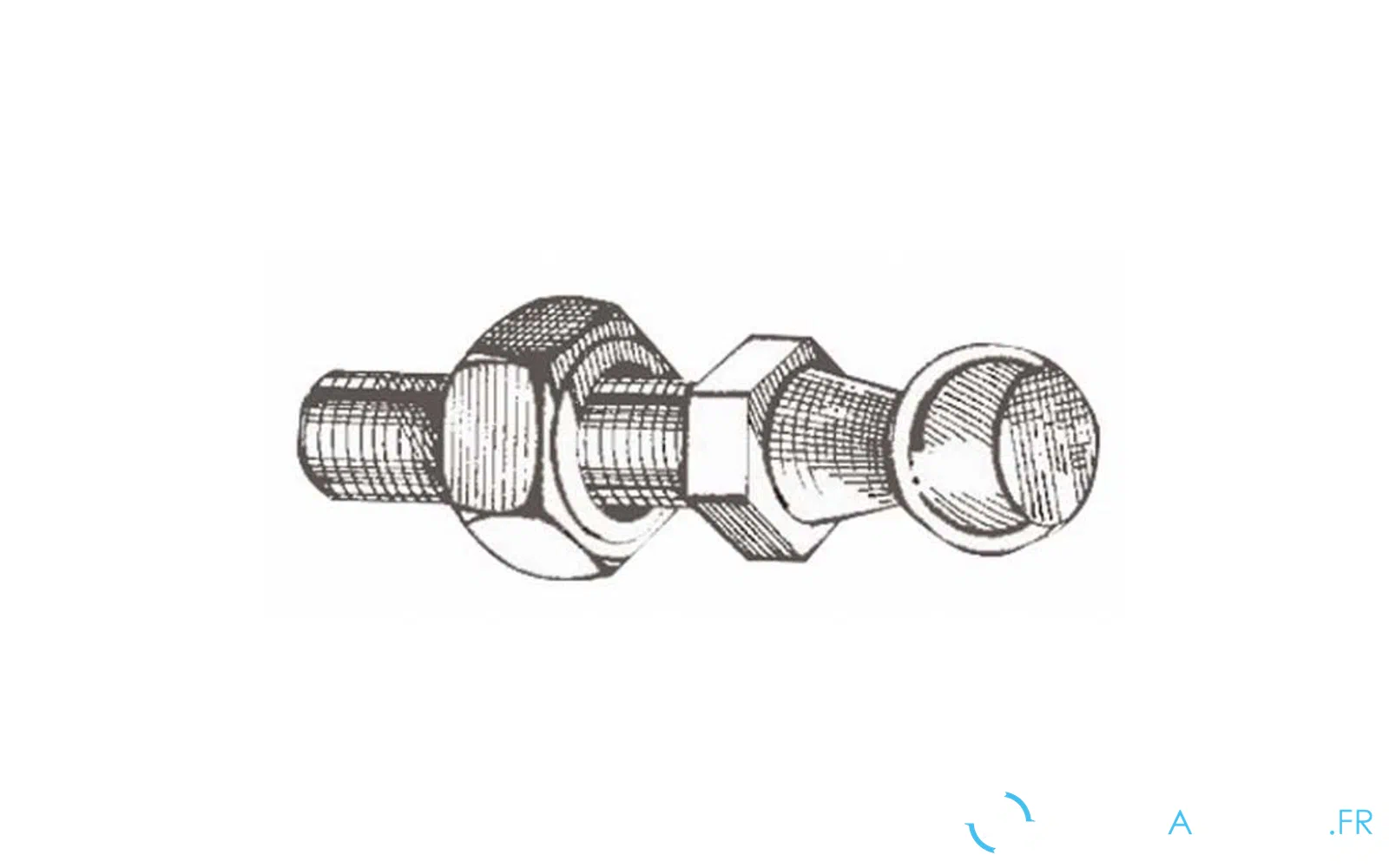 slider 0 Bille en inox Ø10 mm pour le montage de vérins à gaz