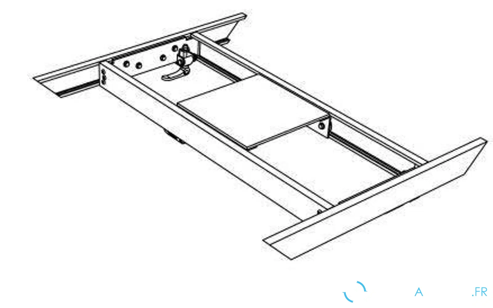 slider 0 Pièce coulissante de table bidirectionnelle