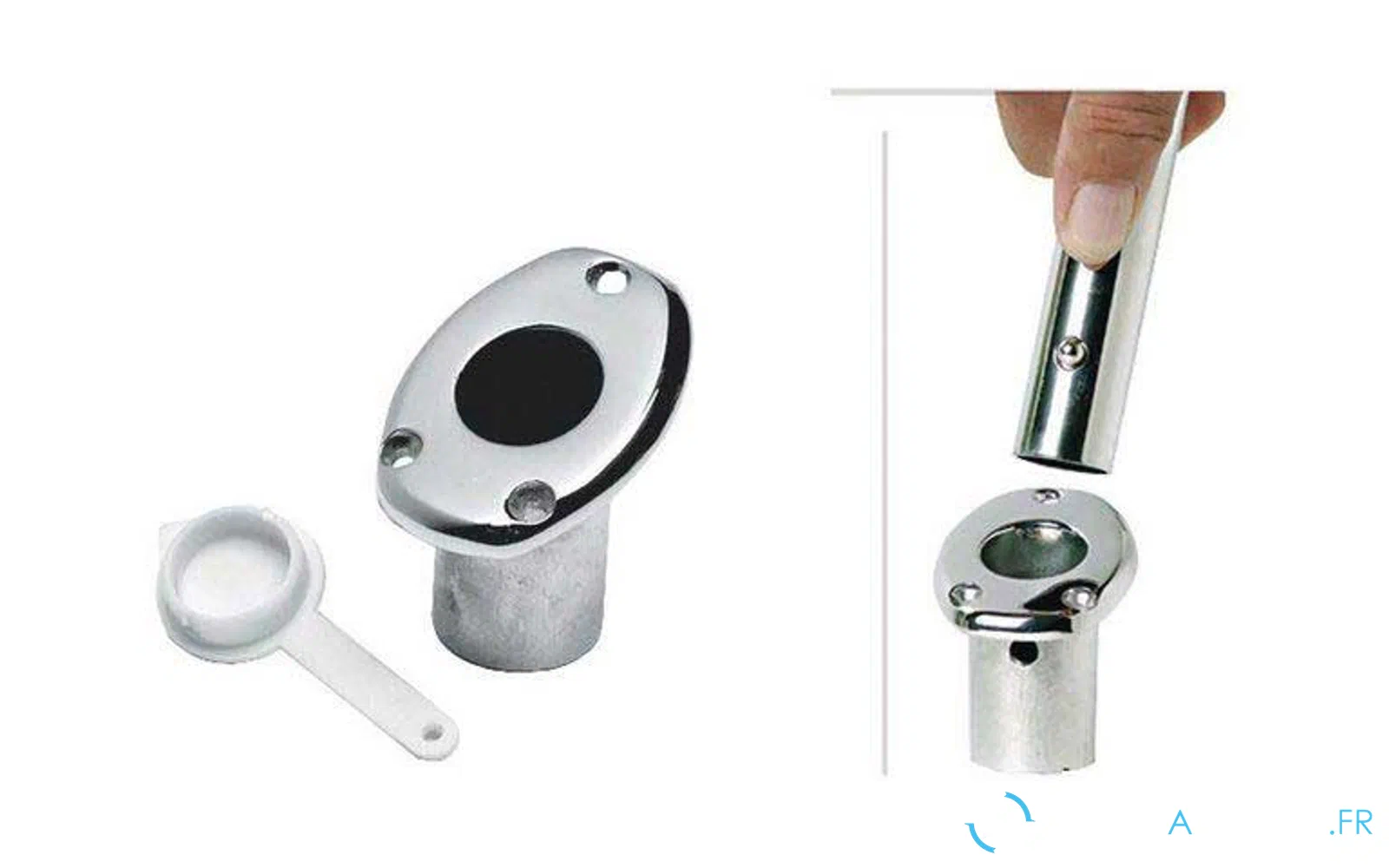 slider 0 Porte-mât de pavillon encastrable en inox 316
