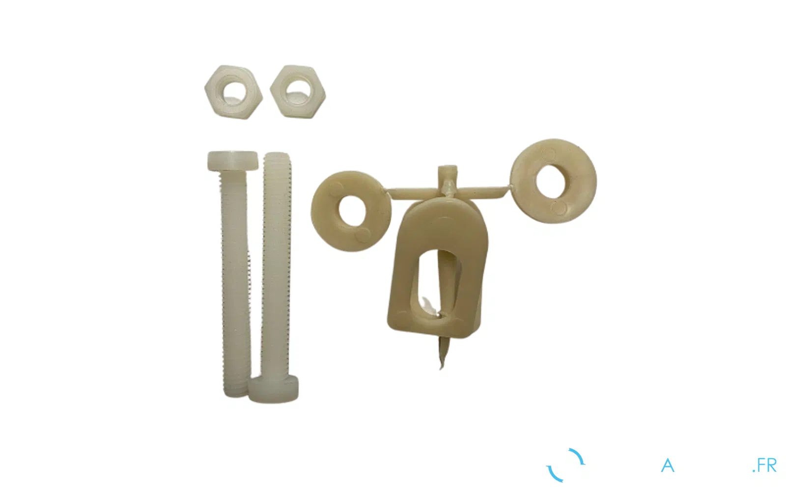slider 0 Boulon de fixation + écrou (2x) pour abattant en plastique
