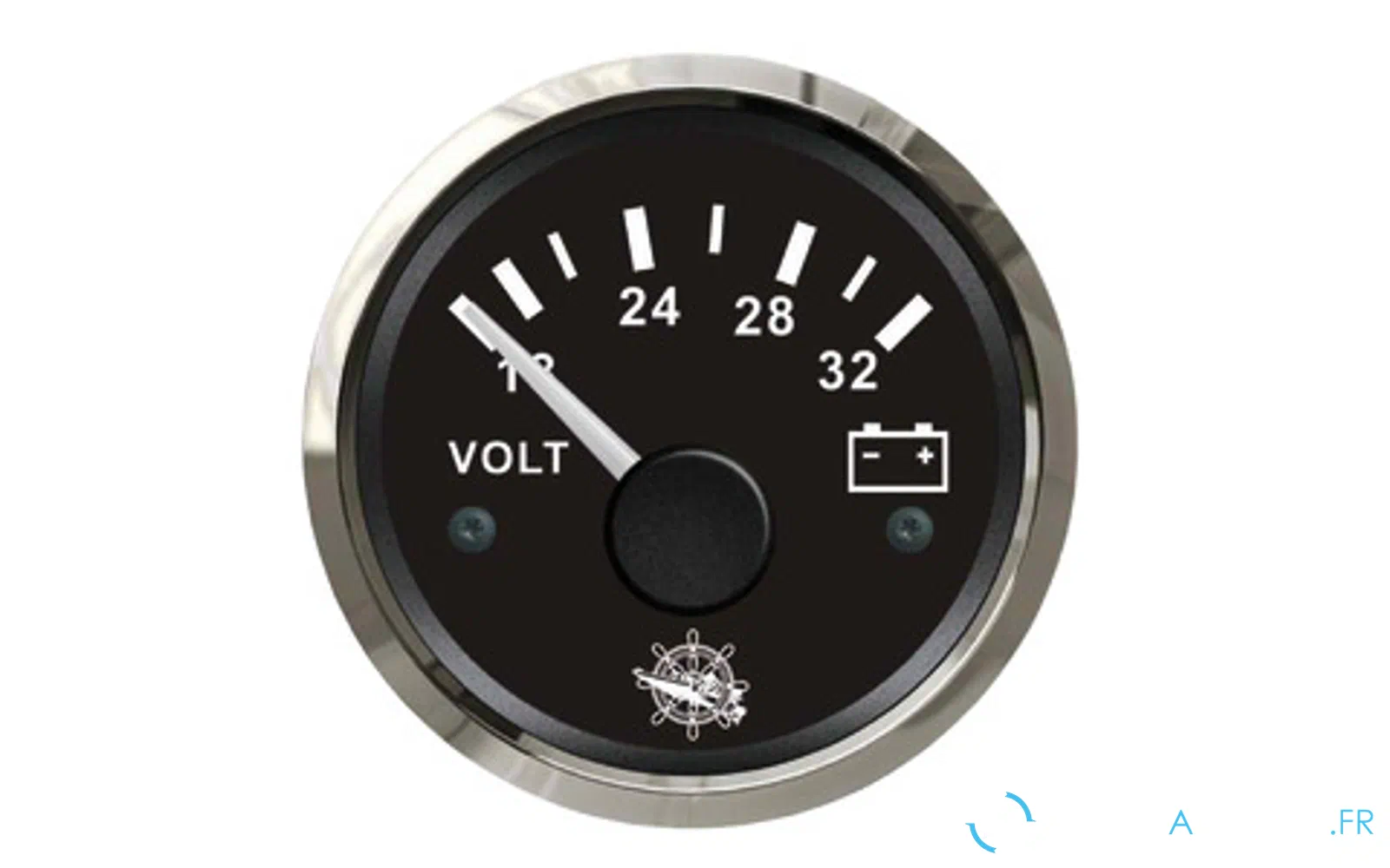 slider 0 Voltmètre Osculati 18/32V noir/brillant