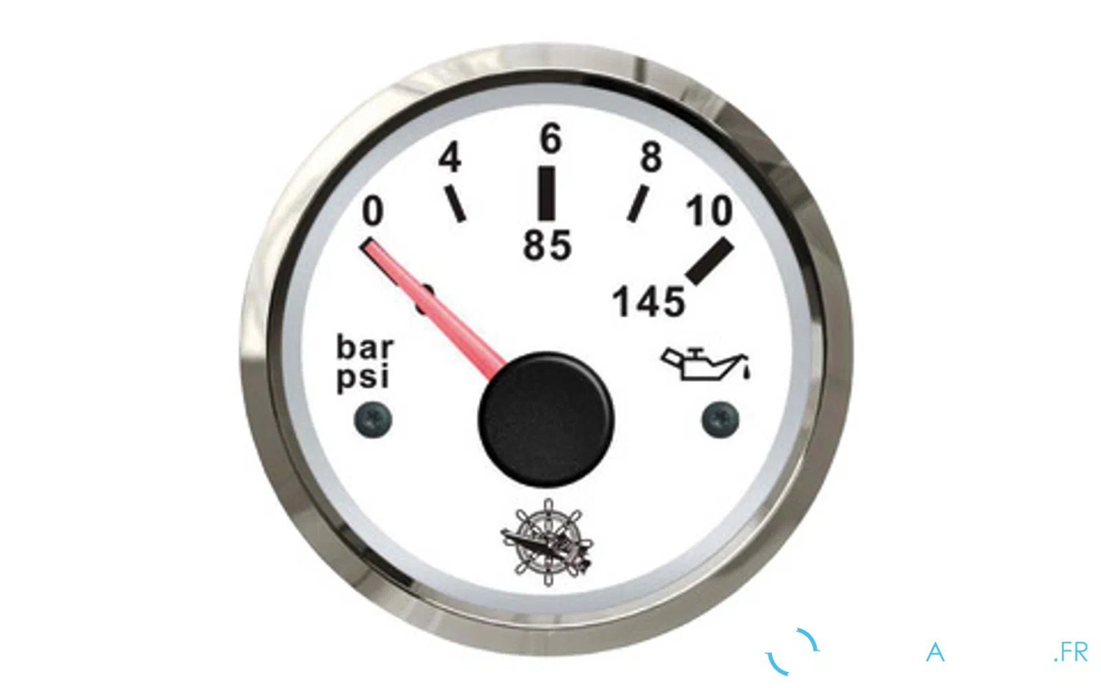 slider 0 Indicateur de pression d’huile Osculati 0/10 bar blanc/brillant