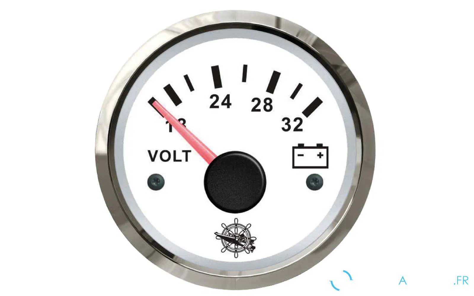 slider 0 Voltmètre Osculati 18/32V blanc/brillant
