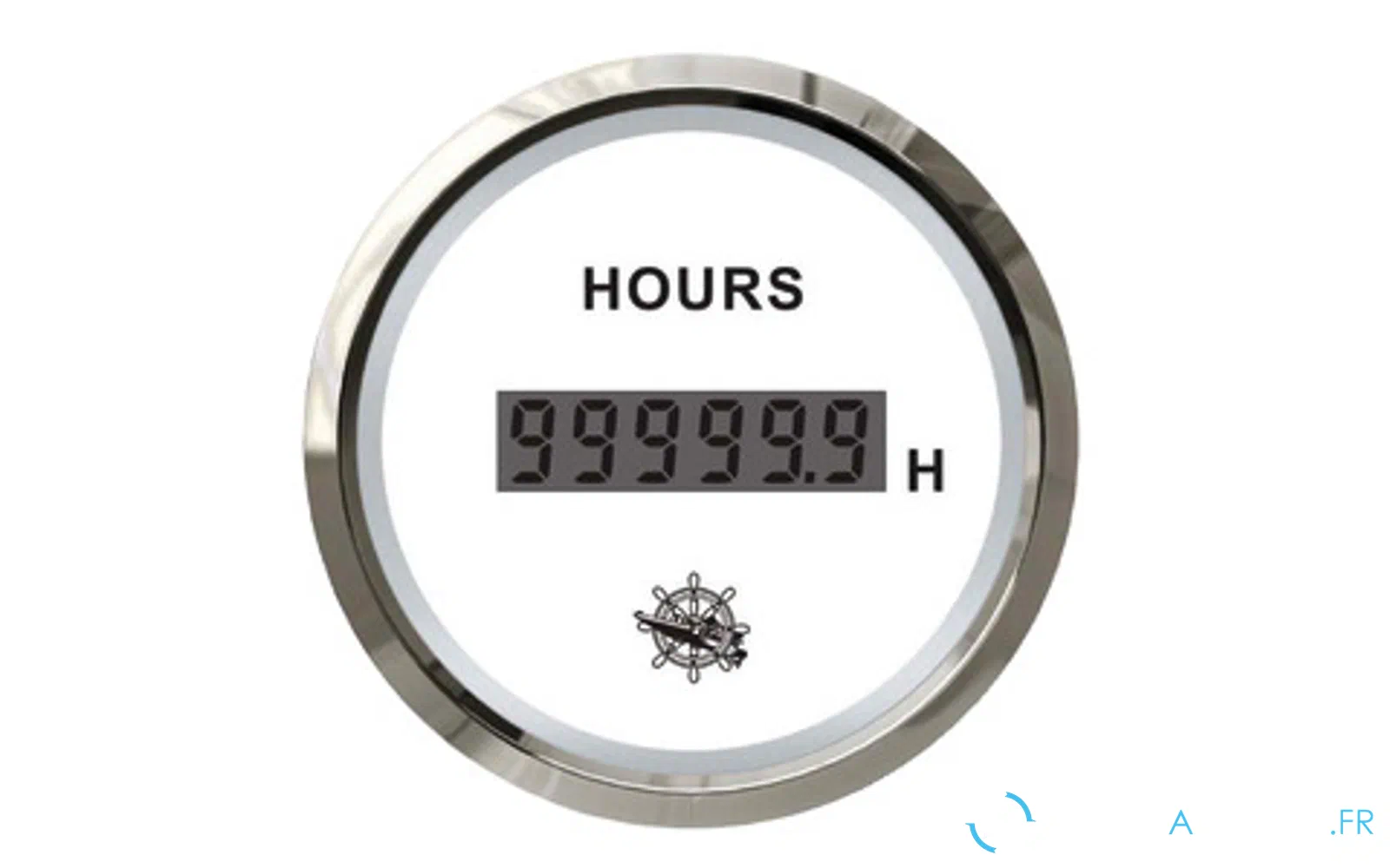 slider 0 Compteur horaire numérique Osculati blanc/brillant