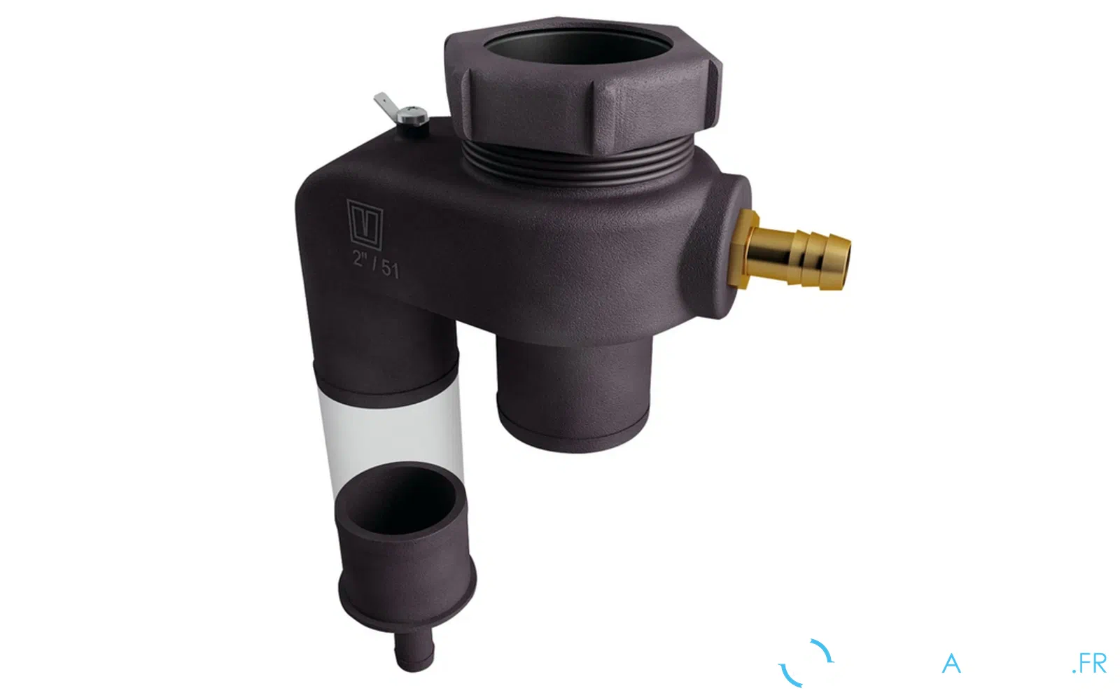 slider 0 Trop-plein de carburant Vetus type FSA, pour bouchon de pont et tuyau de remplissage Ø 51 mm, évent Ø 16 mm