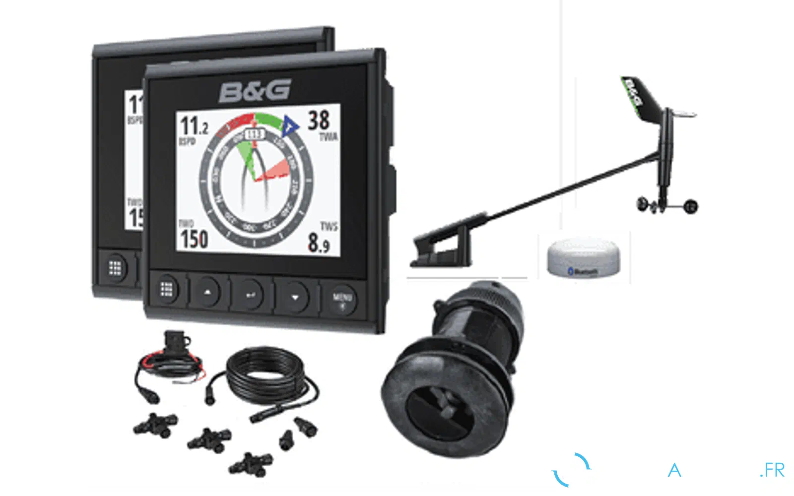 slider 0 Pack Triton² avec 2 écrans vitesse/profondeur/capteur de vent (sans fil)