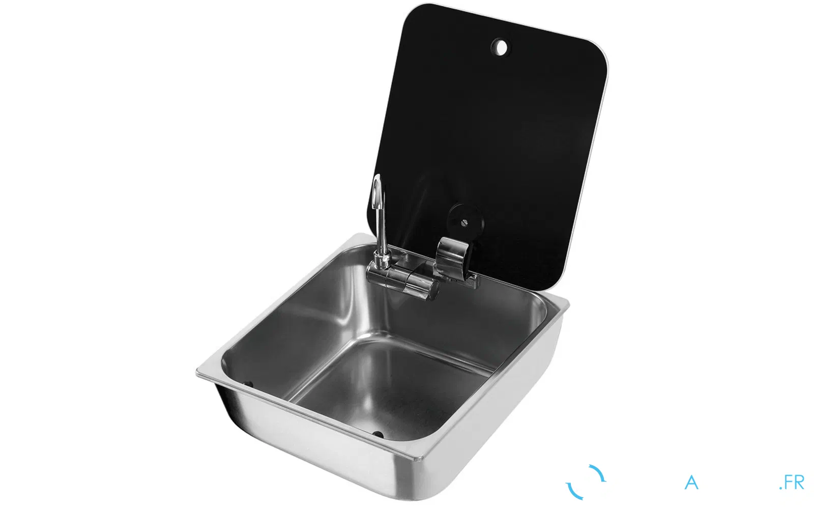 slider 0 Lavabo avec couvercle en verre et robinet d’eau froide