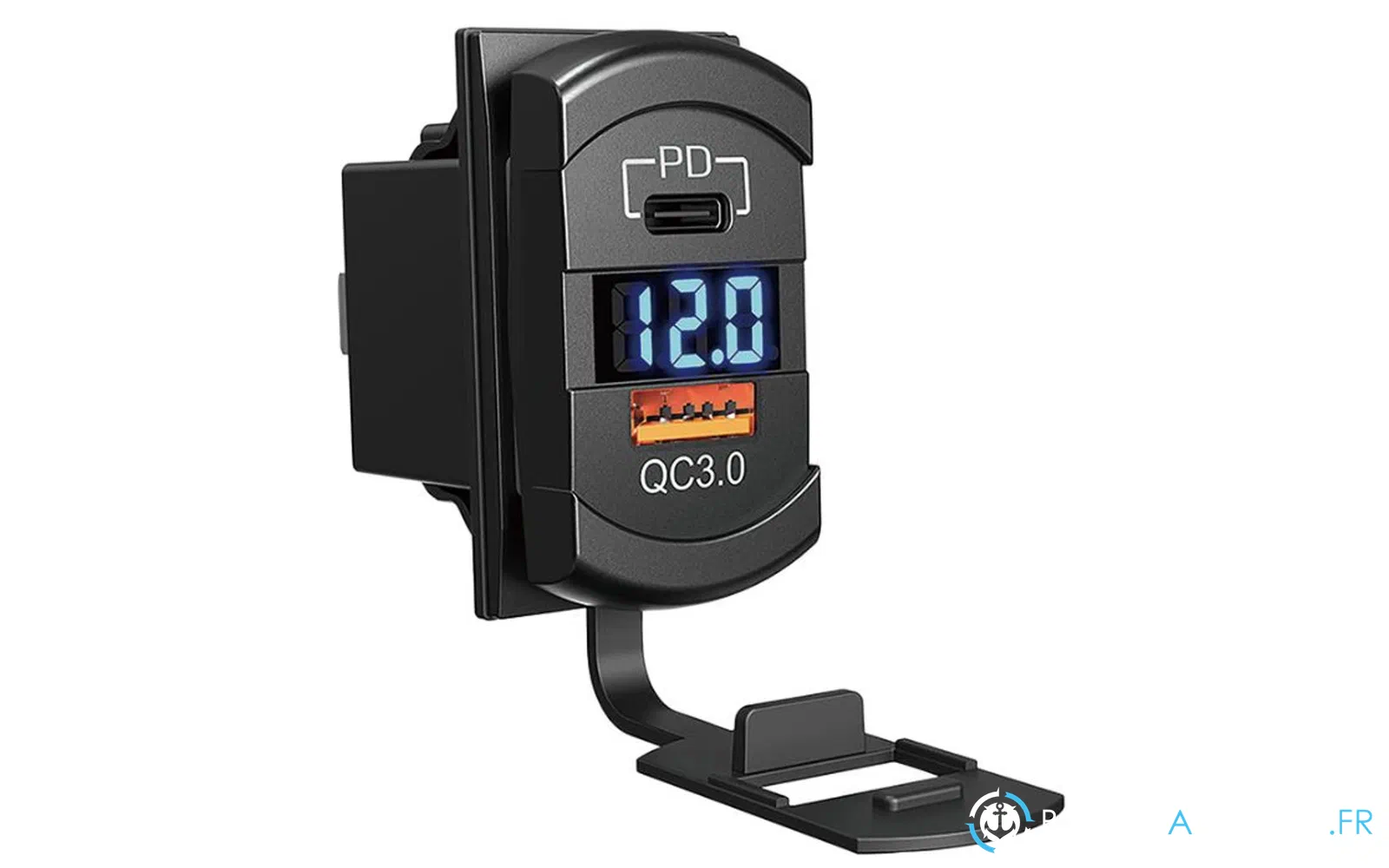 slider 0 Port USB-A + USB-C + voltmètre 12/24V