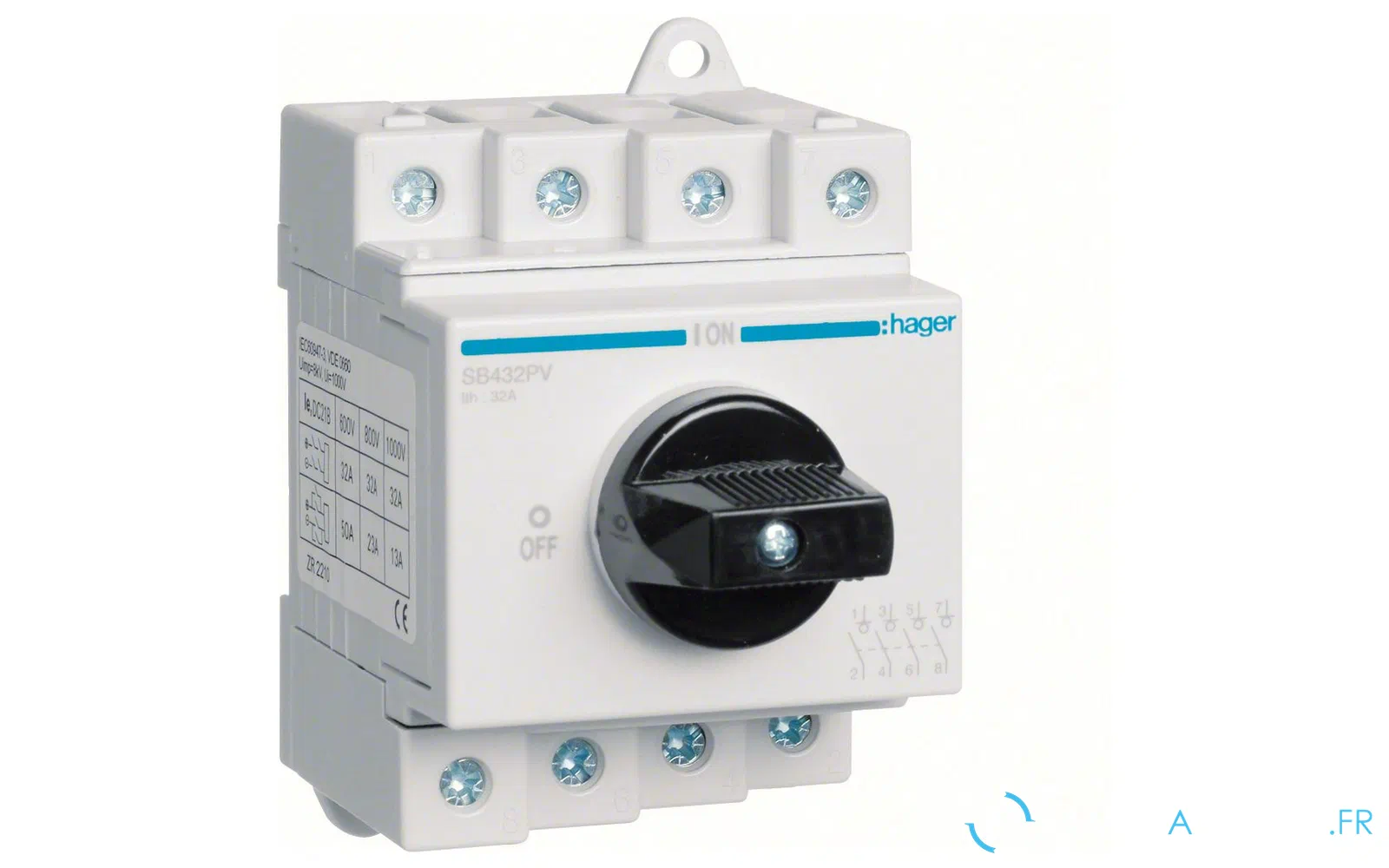 slider 0 HAGER sectionneur de charge SB432PV