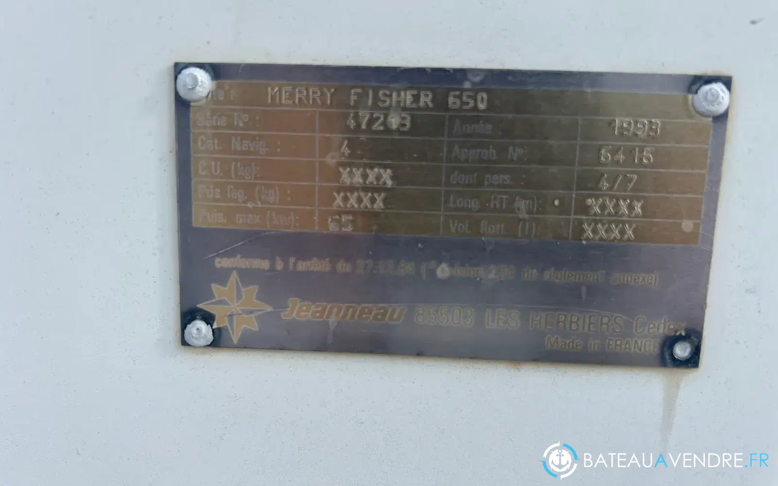 slider 14 Jeanneau Merry Fisher 650