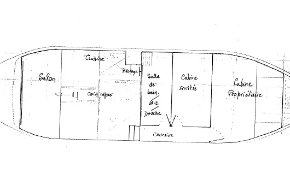 slider 22 Bateau Logement Silure 15m 2 Cabines