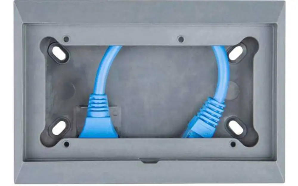slider 0 Boîte murale pour panneaux GX avec prises RJ45 à 90°