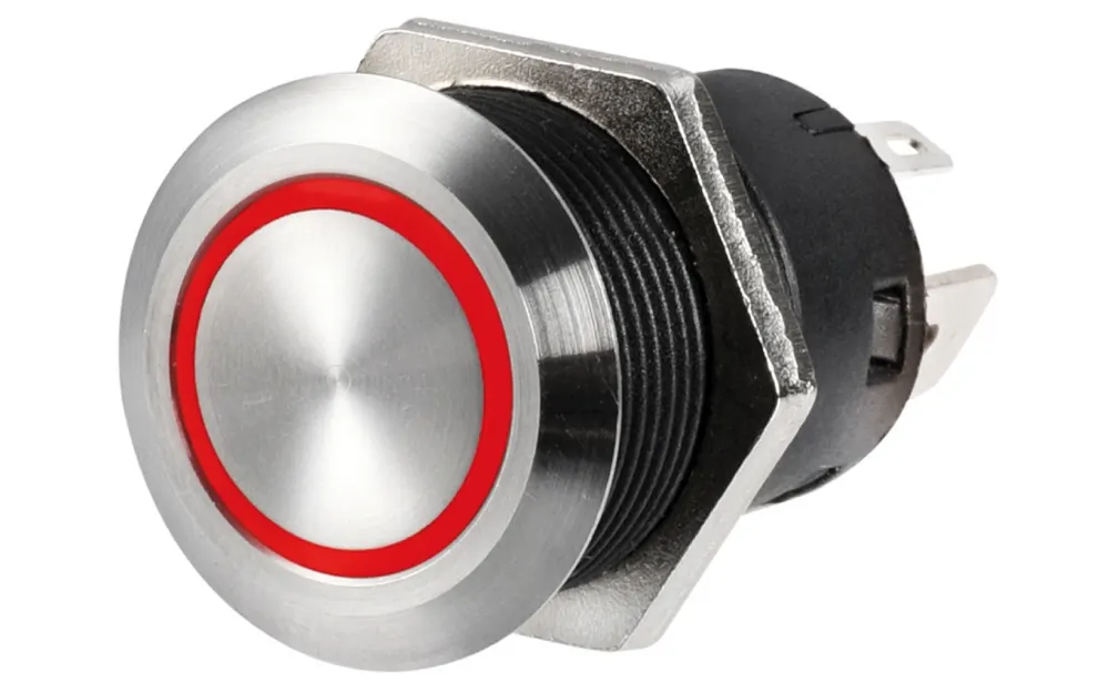 slider 0 Interrupteur plat en acier inoxydable