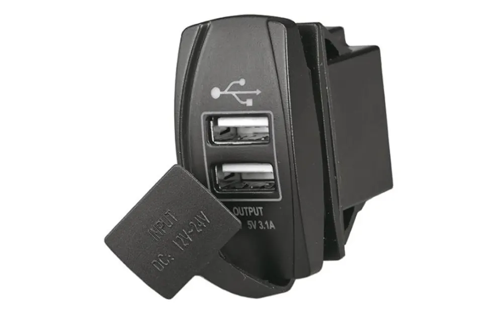 slider 0 Port USB-A + USB-A pour cadre encastrable Carling