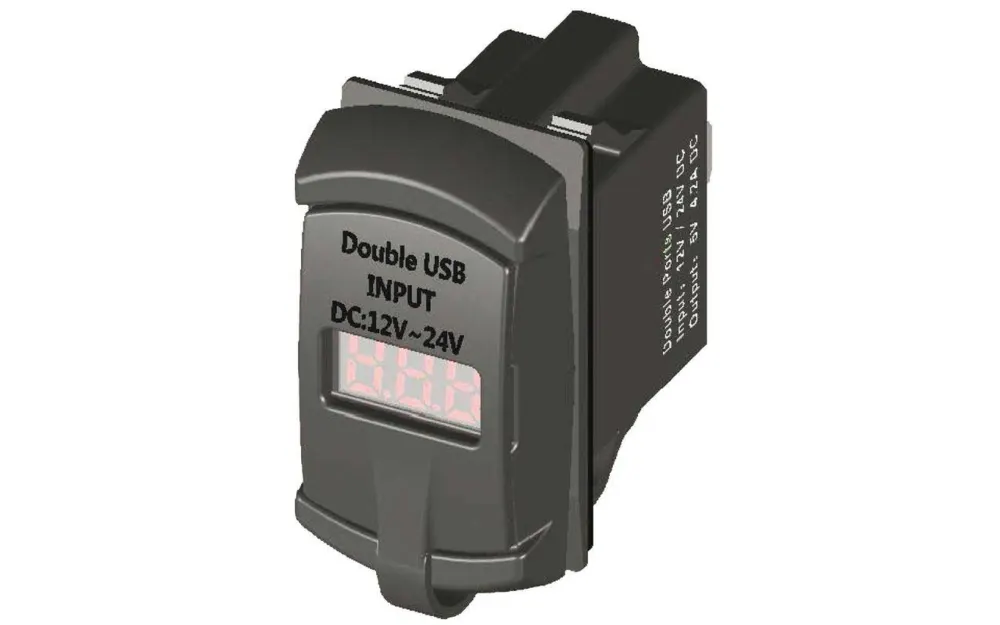 slider 0 Port USB-A + USB-A + voltmètre 5-30V