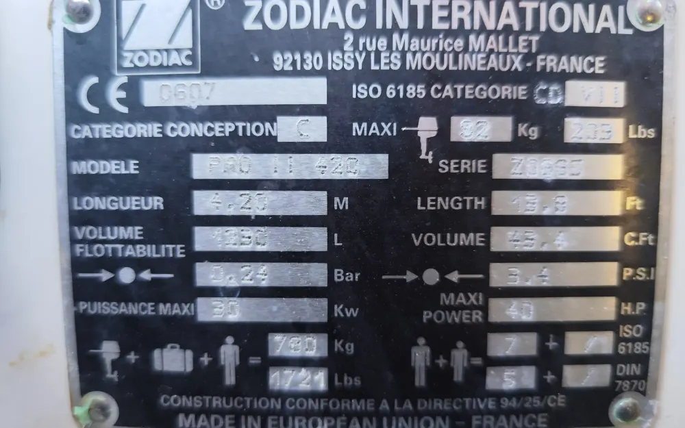 slider 11 Zodiac Pro II 420