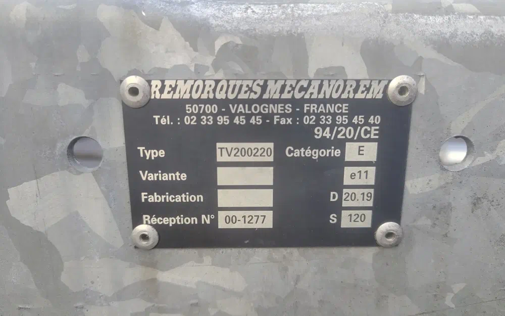 slider 7 Remorque porte-voiture hydraulique MECANOREM 2000 kg