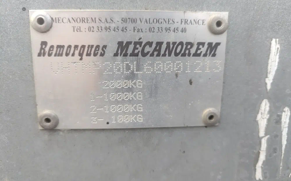 slider 6 Remorque porte-voiture hydraulique MECANOREM 2000 kg