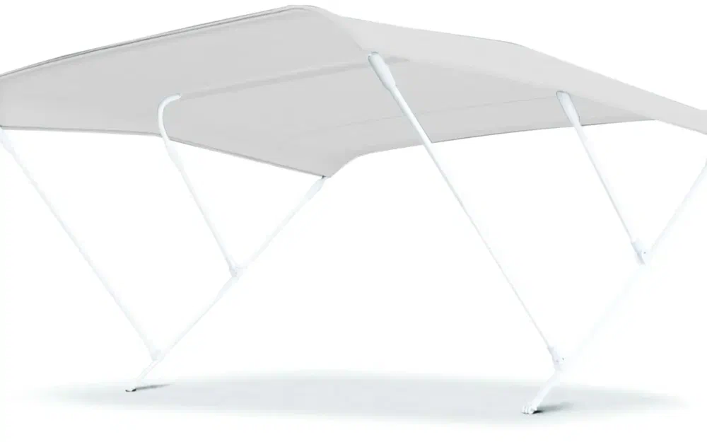 slider 0 Bimini 3 arceaux alu laqué blanc 170x175x140cm - blanc