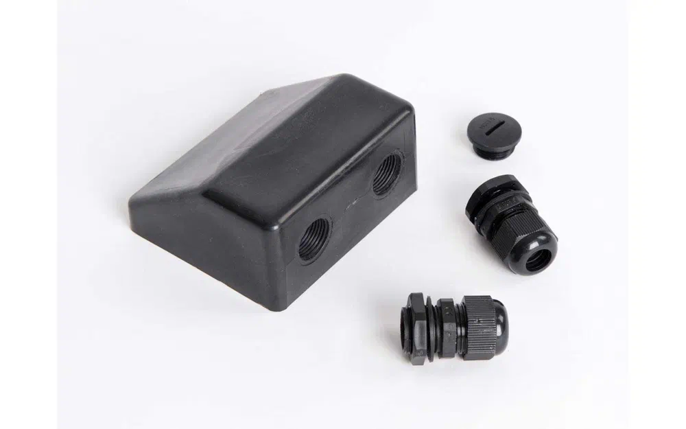 slider 0 Passe-toit double noir pour panneau solaire