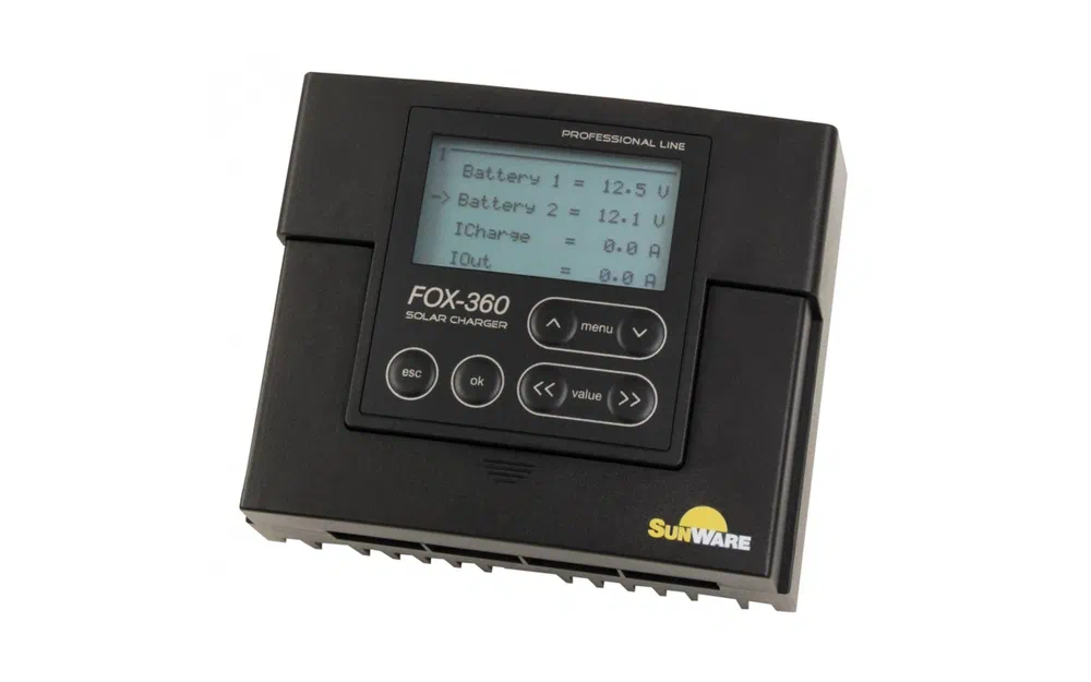 slider 0 FOX-360 pour 2 batteries avec LCD
