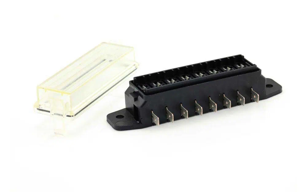 slider 0 Porte-fusible à languette 8 pôles, connexion latérale