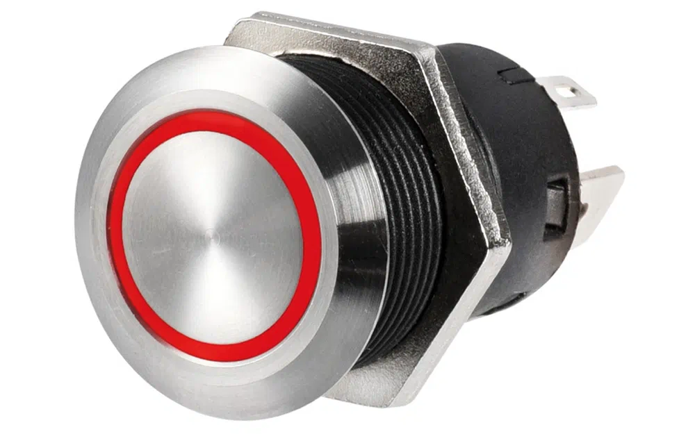 slider 0 Interrupteur plat en inox