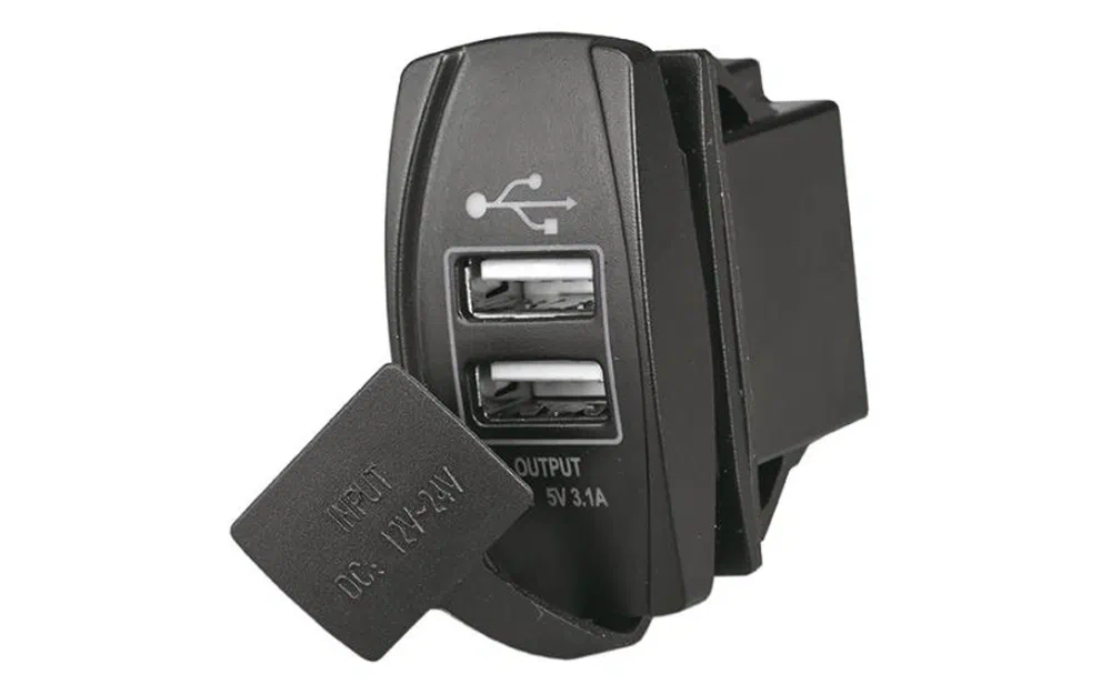 slider 0 Port USB-A + USB-A pour cadre d’encastrement Carling