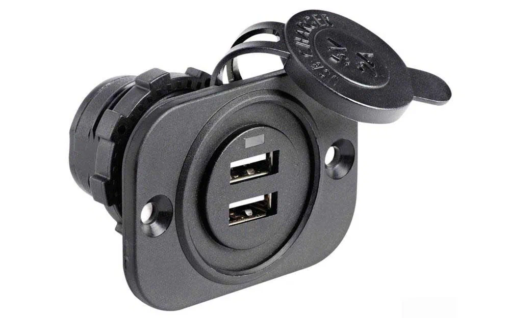 slider 0 Connecteur double USB encastrable