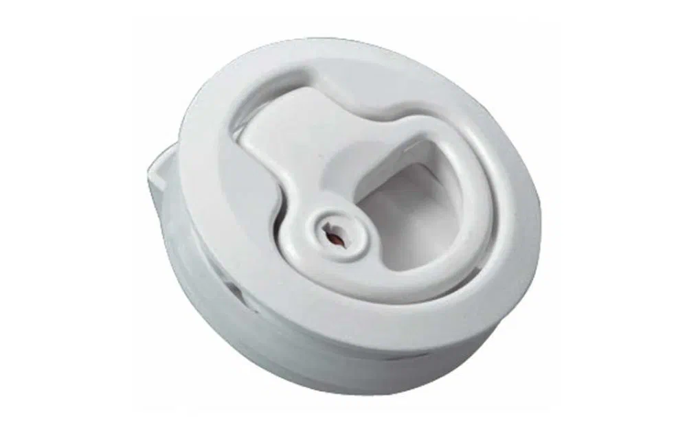 slider 0 Anneau de trappe en plastique blanc sans serrure