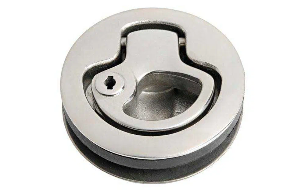 slider 0 Anneau de trappe / fermeture de porte en acier inoxydable avec butée et serrure