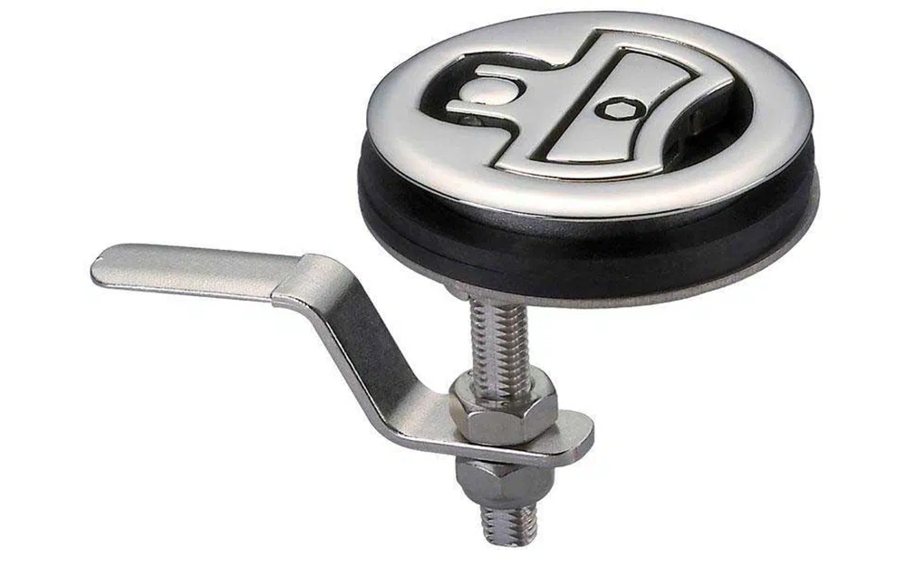 slider 0 Fermeture de trappe de plancher et de porte avec système à came excentrique en inox avec serrure Ø75