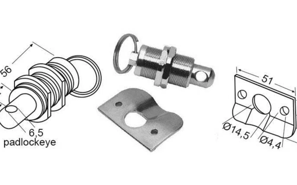 slider 0 Serrure à bouton-poussoir inox