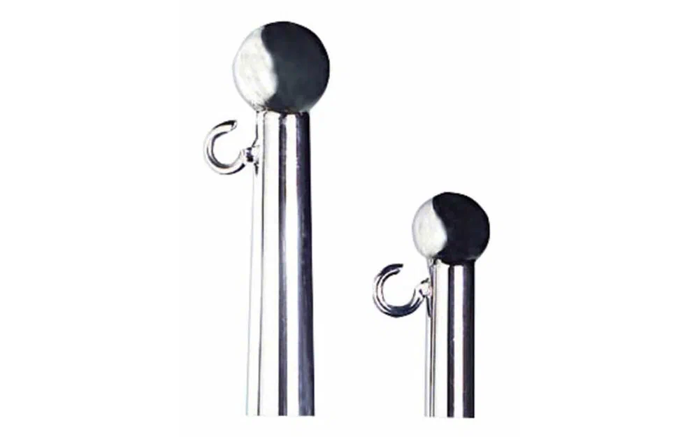 slider 0 Mât de pavillon en acier inoxydable 316 avec boule
