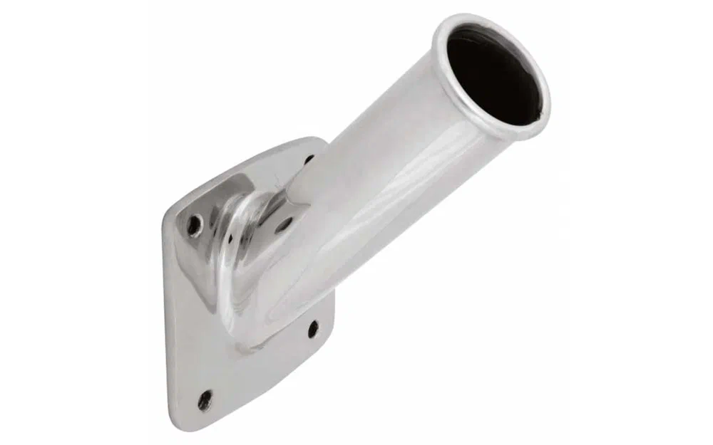 slider 0 Support de mât de pavillon mural en inox RVS304
