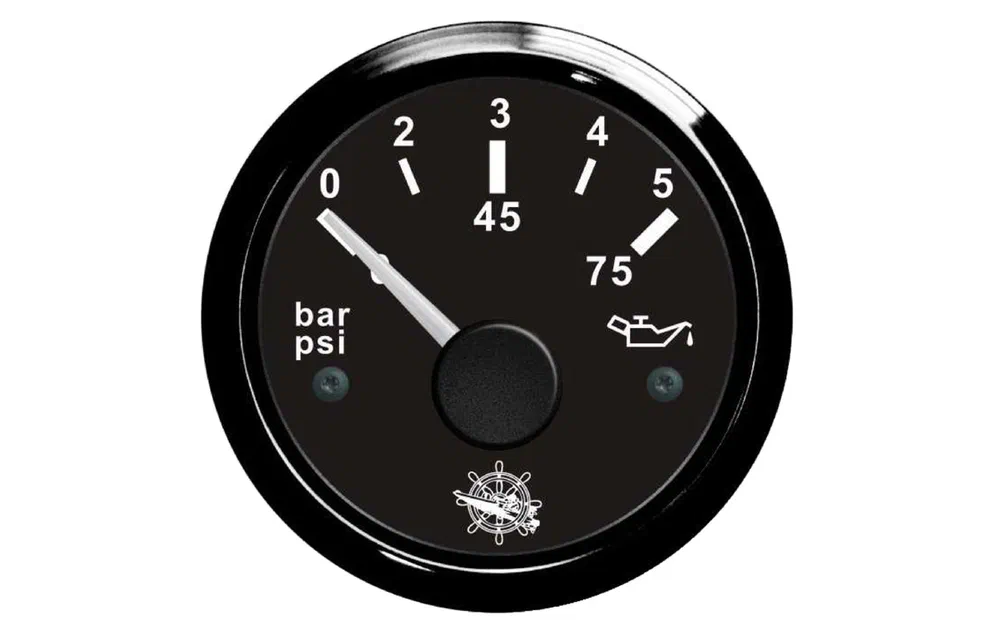 slider 0 Indicateur de pression d’huile Osculati 0/5 bar noir/noir