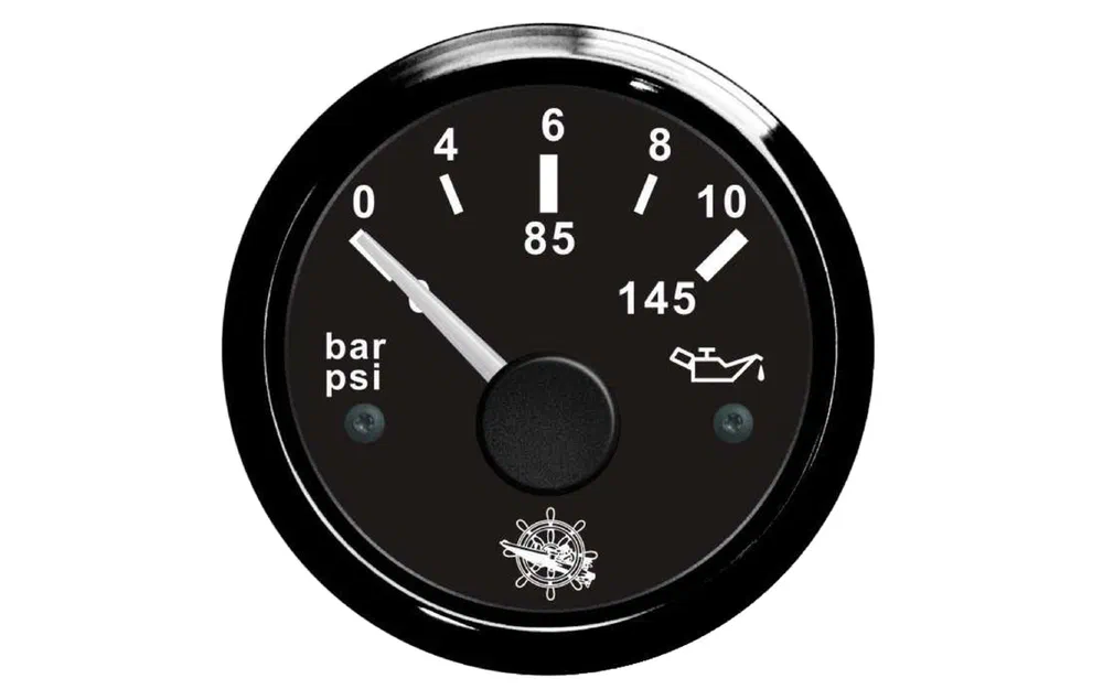 slider 0 Indicateur de pression d’huile Osculati 0/10 bar noir/noir